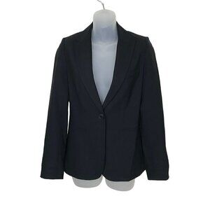 Judith & Charles Black One Button 96% Wool Blazer Size 2